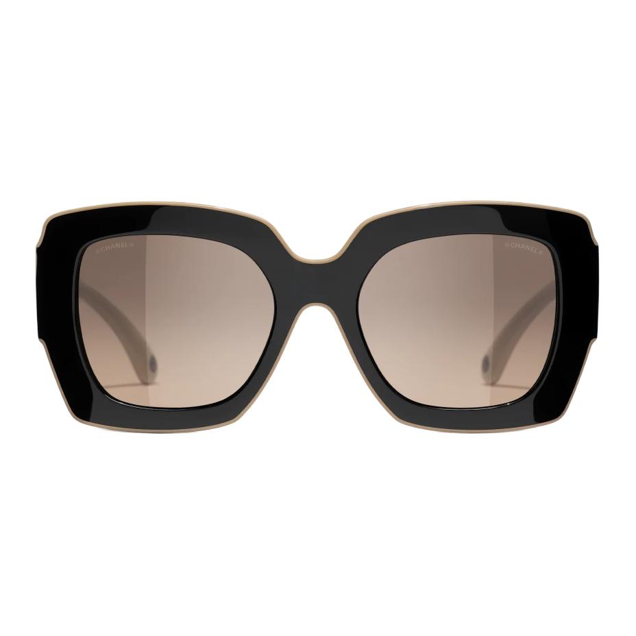 CHANEL Nylon Square Sunglasses Unisex Black with Logo Detail. 6059 C534/43 圖 3