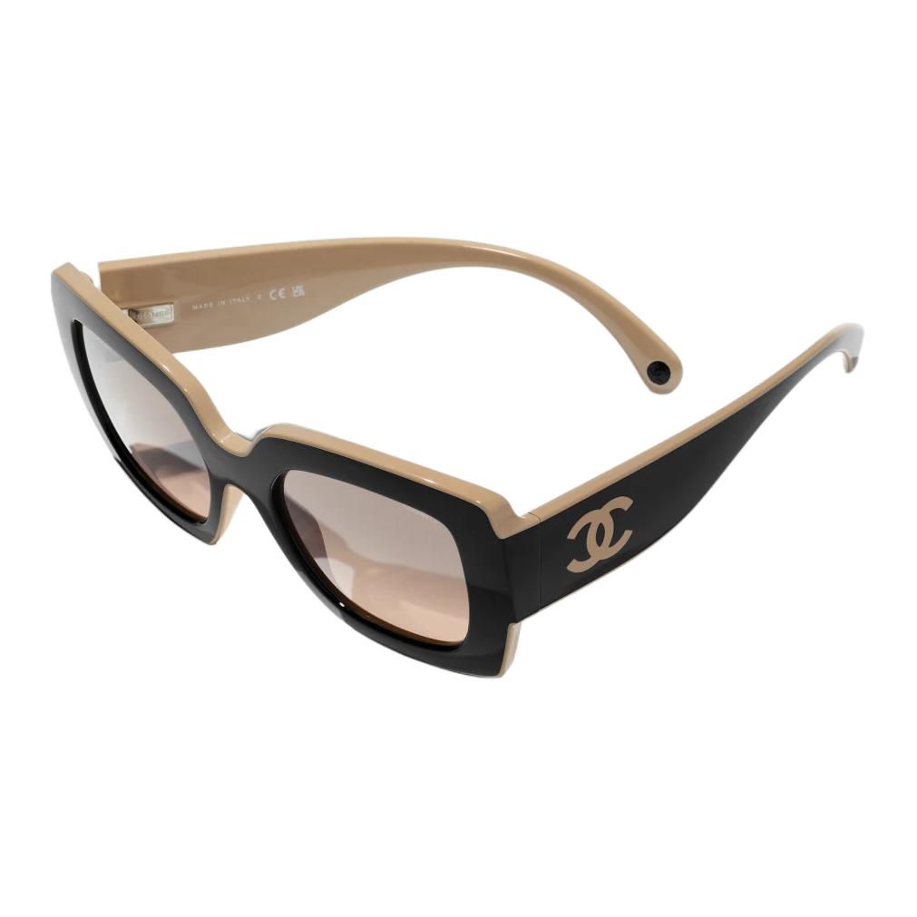 CHANEL Nylon Square Sunglasses Unisex Black with Logo Detail. 6059 C534/43 圖 4