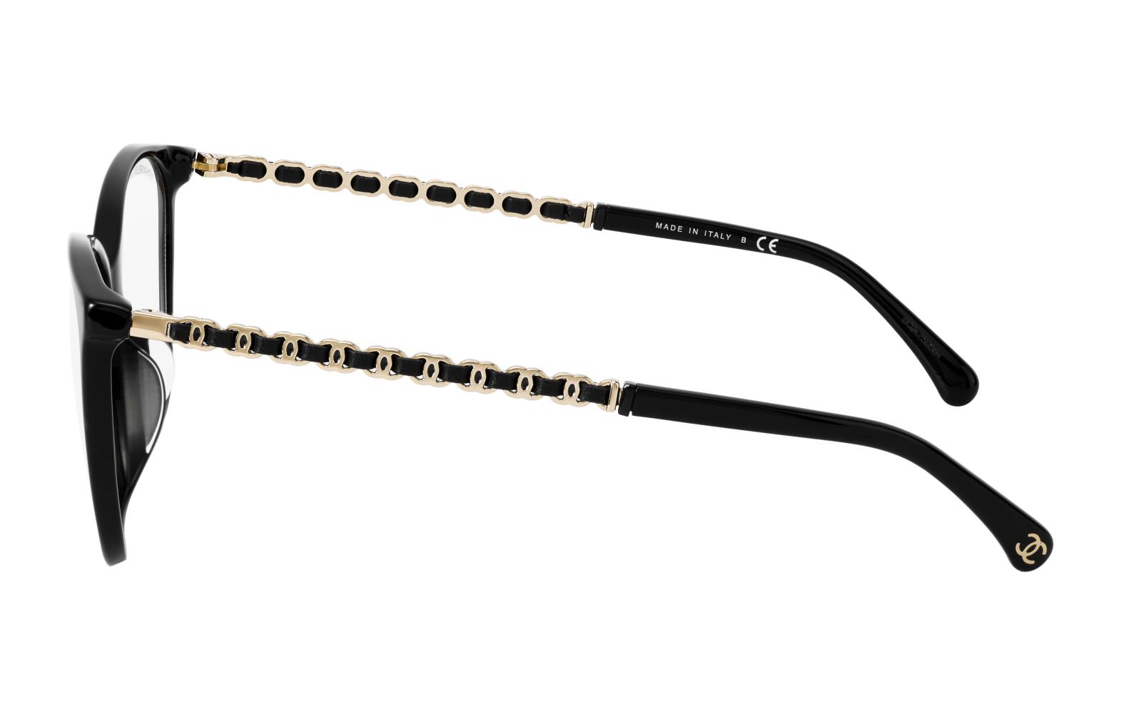 CHANEL Optical Glasses Anti-Blue Light Round Frame Unisex Black Chain Design. CH3408QA-C622/SB 圖 4