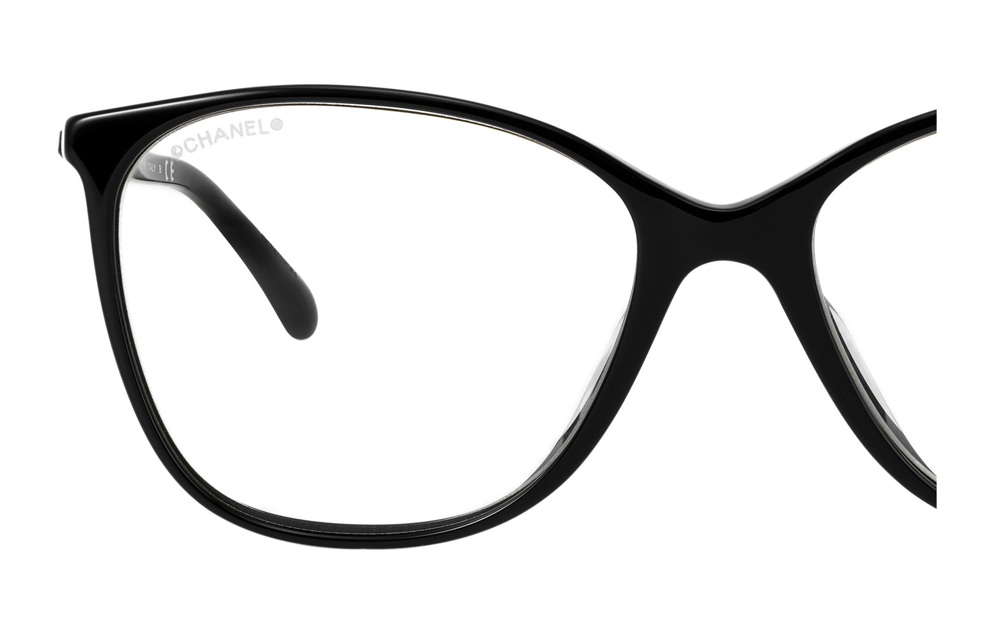 CHANEL Optical Glasses Anti-Blue Light Round Frame Unisex Black Chain Design. CH3408QA-C622/SB 圖 5