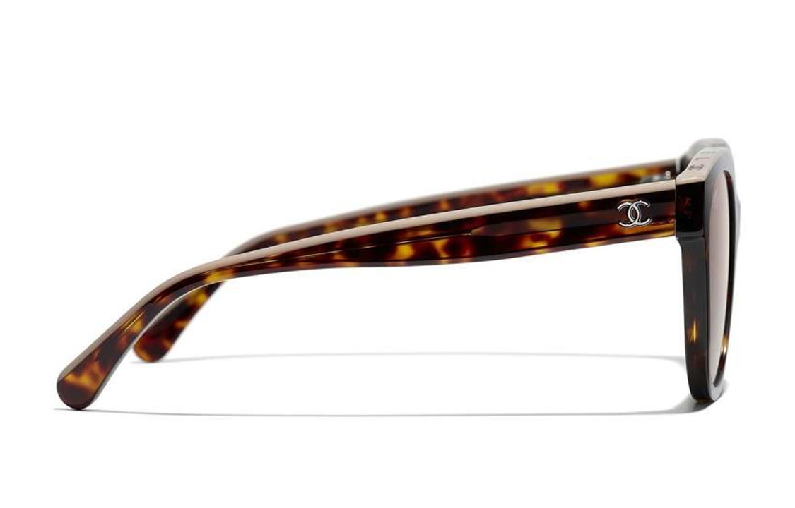 CHANEL Oval Brown Sunglasses Unisex - Fashionable Designer Eyewear CH54141682S9 圖 4