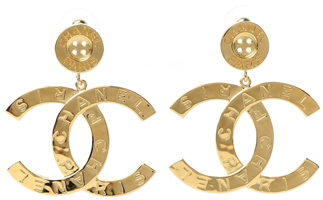 Anting Butang Emas Besar Chanel Paris Buy Anting Butang Emas Besar Chanel Paris