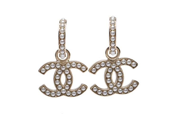 CHANEL Pearl Classic Double C Pendant Pearl Earrings Gold. AB5851-B04917-NB218 圖 2