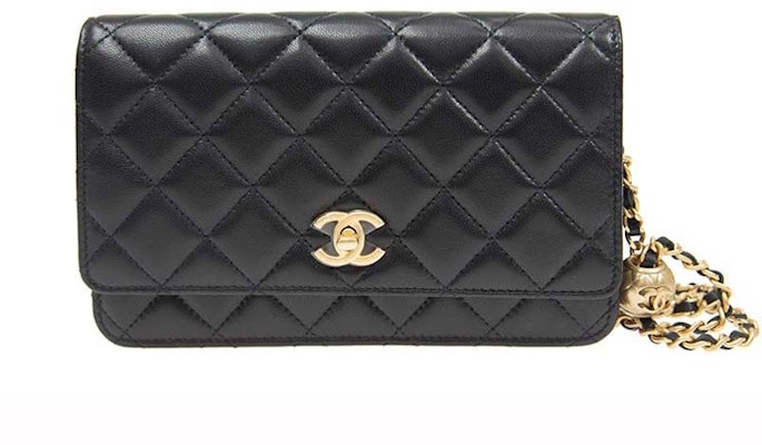 香奈兒珍珠扣可調肩帶黑色WOC (AP1450) Buy 香奈兒珍珠扣可調肩帶黑色WOC (AP1450)