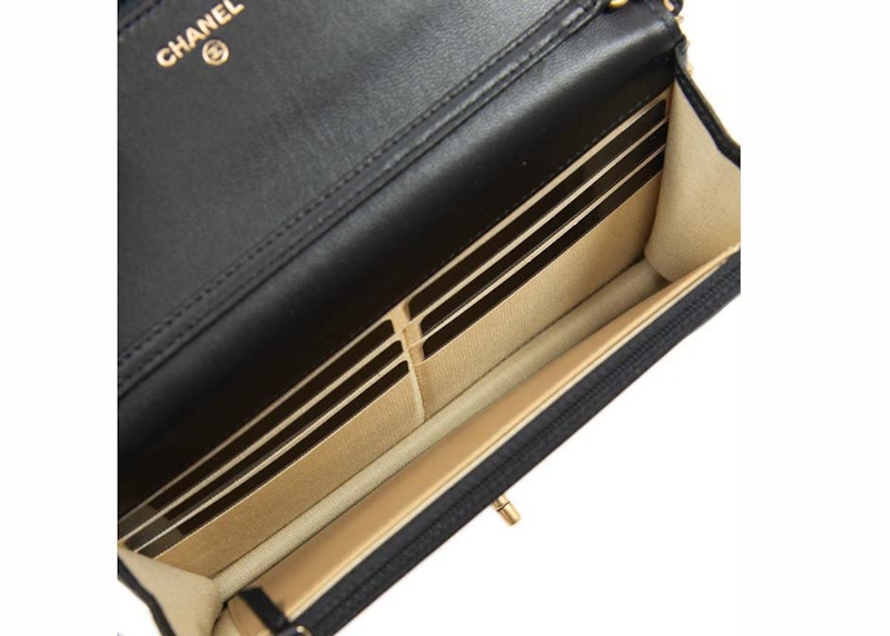 Lookbook 香奈兒珍珠扣可調肩帶黑色WOC (AP1450)