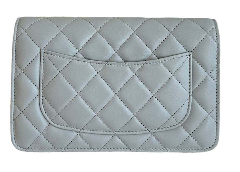 Order Chanel Pearl Crush Correa Ajustable WOC Gris Claro (AP1450)