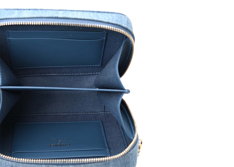 Lookbook 香奈兒珍珠粉碎牛仔相機包藍色 (AP2463-B07306-NG353)