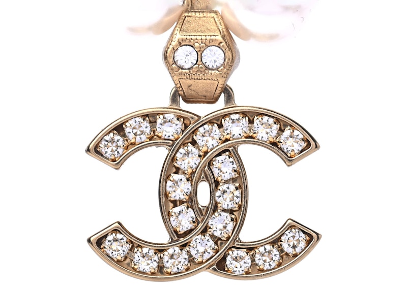 Order シャネル CC パールクリスタルショートネックレス 18インチ ゴールド