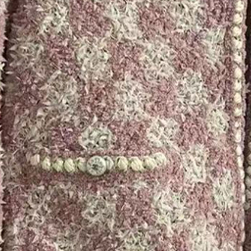 Shop CHANEL キルティングプリント ラウンドネック 長袖 ニットセーター ピンク レディース P75029-K10754-NN593