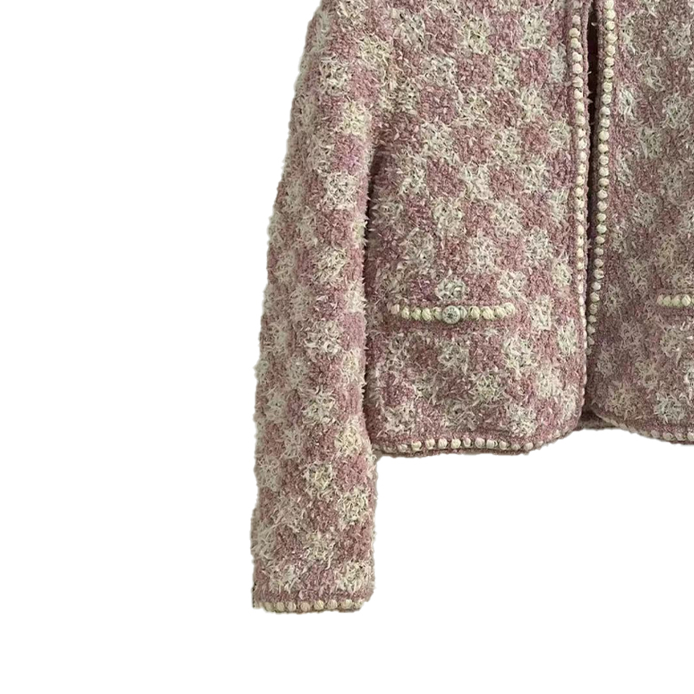 Purchase CHANEL キルティングプリント ラウンドネック 長袖 ニットセーター ピンク レディース P75029-K10754-NN593