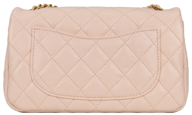 Chanel Beg Bahu Mini Quilted Rectangular Pearl Crush Beige Terang Order Chanel Beg Bahu Mini Quilted Rectangular Pearl Crush Beige Terang