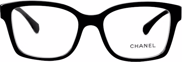 CHANEL Rectangle Optical Glasses Black Double-C Logo Unisex Eyewear Frame CH3451B-C622 CHANEL Rectangle Optical Glasses Black Double-C Logo Unisex Eyewear Frame CH3451B-C622
