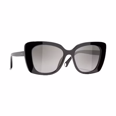 Chanel Rectangle Polarized Sunglasses Black (5504 C622/M3)