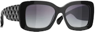 Buy Gafas de Sol Chanel Rectangulares Negras (5483 C760/S6)