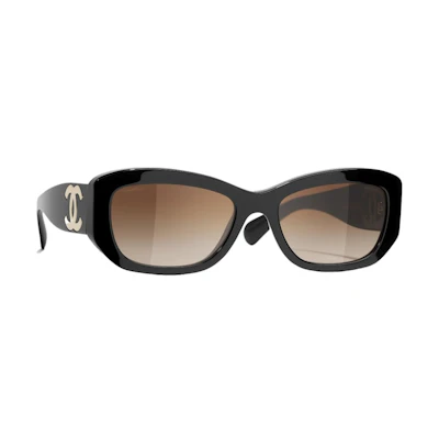 Chanel Rectangle Sunglasses Black (5493 c622/S5)