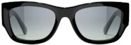 Buy CHANEL Rectangle Sunglasses Black Unisex Couple Style with Logo Temples. CH5507A C622S8
