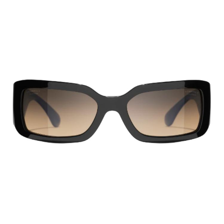 CHANEL Rectangular Nylon Acetate Sunglasses Unisex Black C501/W1A71632X02111S0151 圖 3