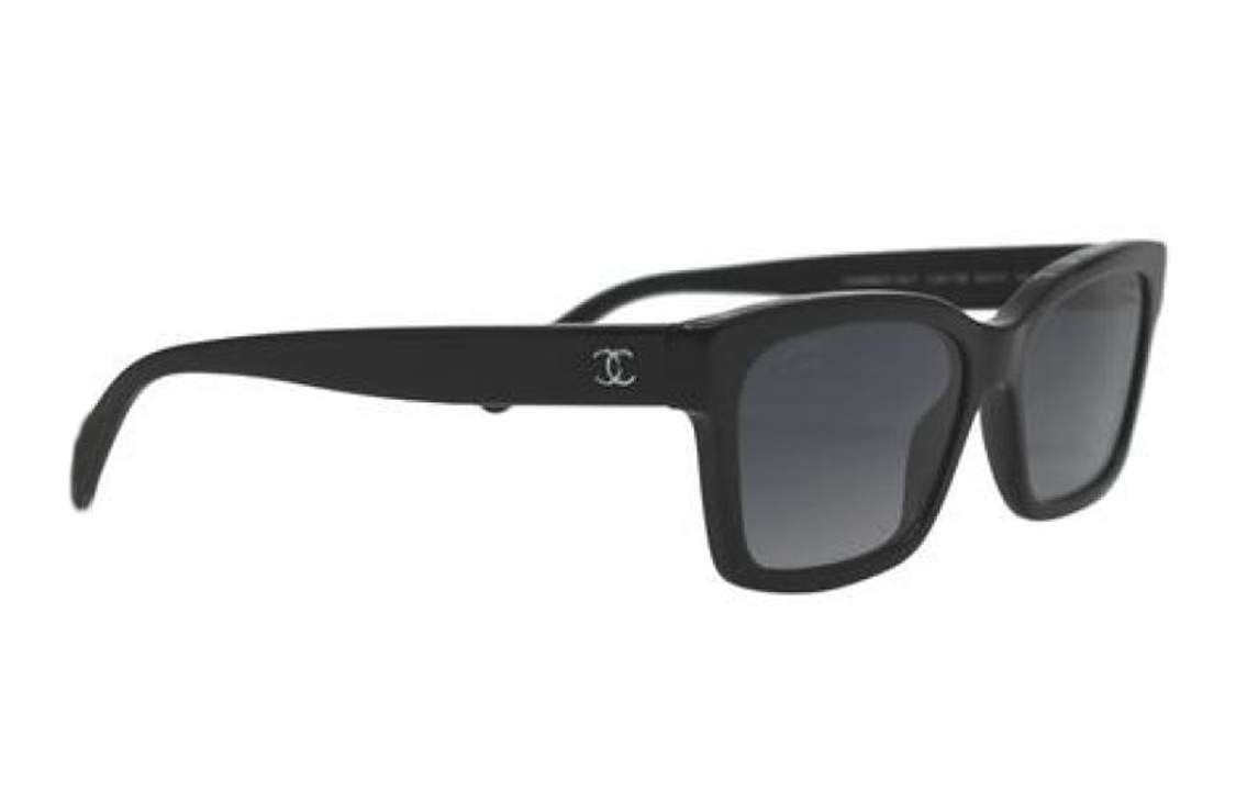CHANEL Rectangular Sunglasses Black Unisex with Logo Temple Design. 5417 圖 4