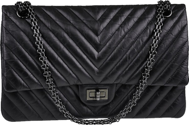 Chanel Reissue 2.55 Classic Double Flap Quilted Chevron 226 Black Buy Chanel Reissue 2.55 Classic Double Flap Quilted Chevron 226 Black