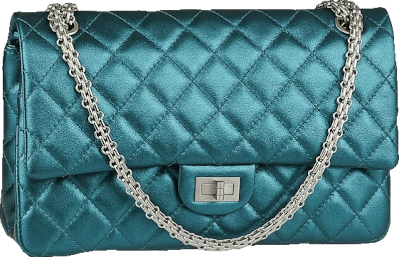 Chanel Reissue 2.55 Classic Double Flap Quilted Metallic 226 Turquoise