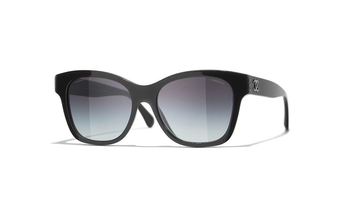 CHANEL Retro Pearl Sunglasses Butterfly Frame Unisex Couple Black CH5482H-1716S6