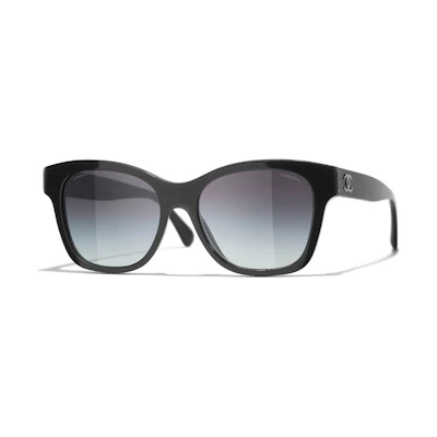 CHANEL Retro Pearl Sunglasses Butterfly Frame Unisex Couple Black CH5482H-1716S6