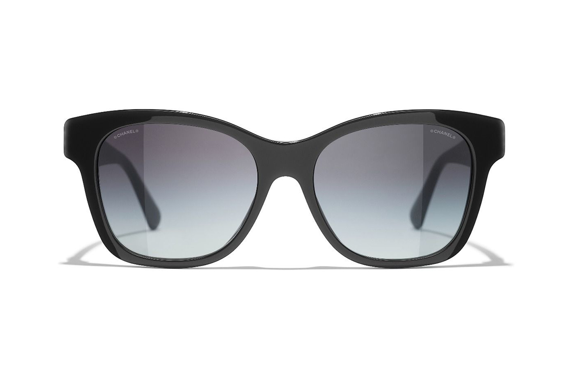 Lookbook 香奈儿复古珍珠蝴蝶框墨镜 黑色 男女同款 CH5482H-1716S6