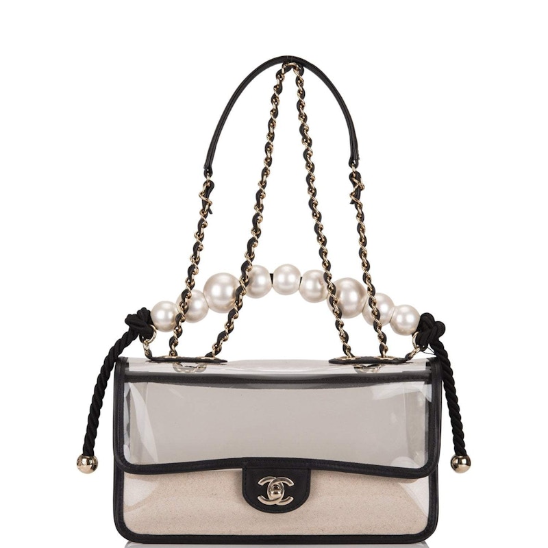 Chanel Sand By The Sea Flap Bag Pearl Clear