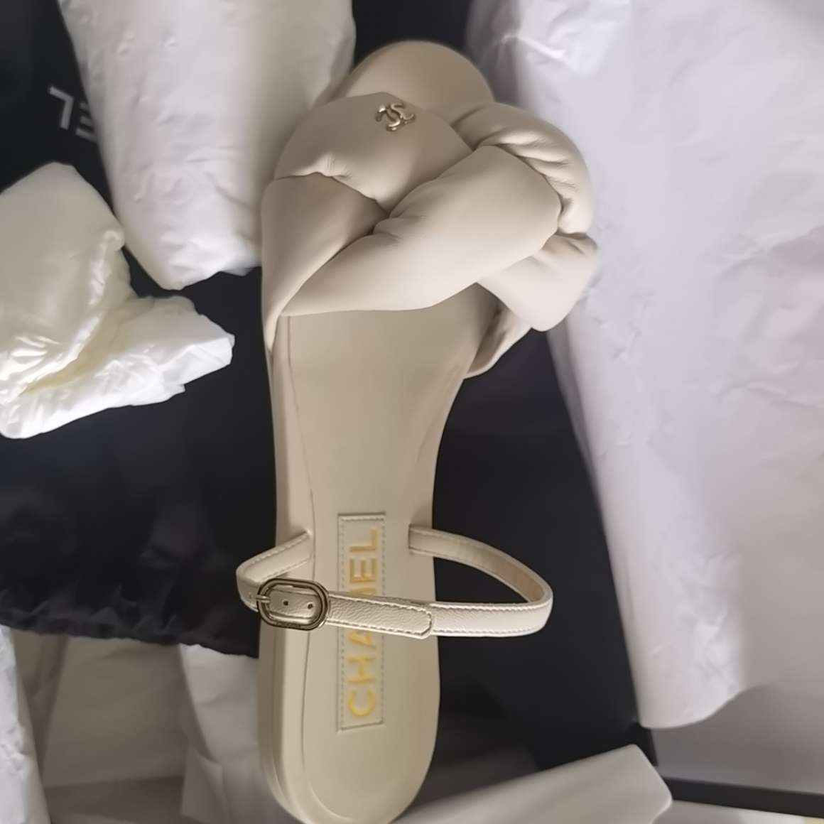 Chanel Sandal 'Beige Camellia'