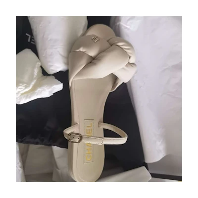 Chanel Sandal 'Beige Camellia'
