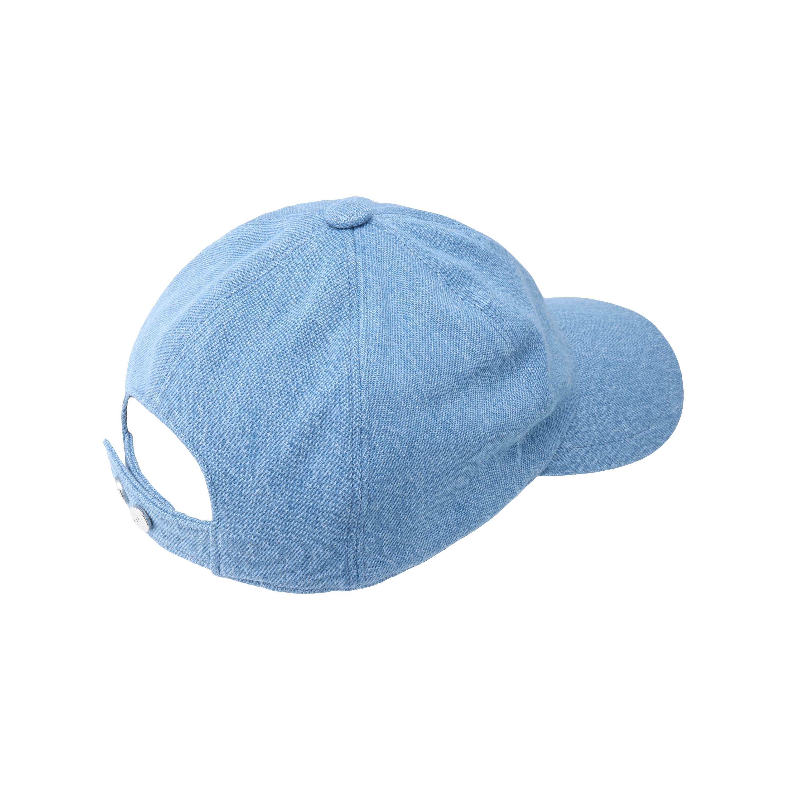 Shop CHANEL Sequin Double-C Logo Cotton Baseball Cap Unisex Blue AA8087