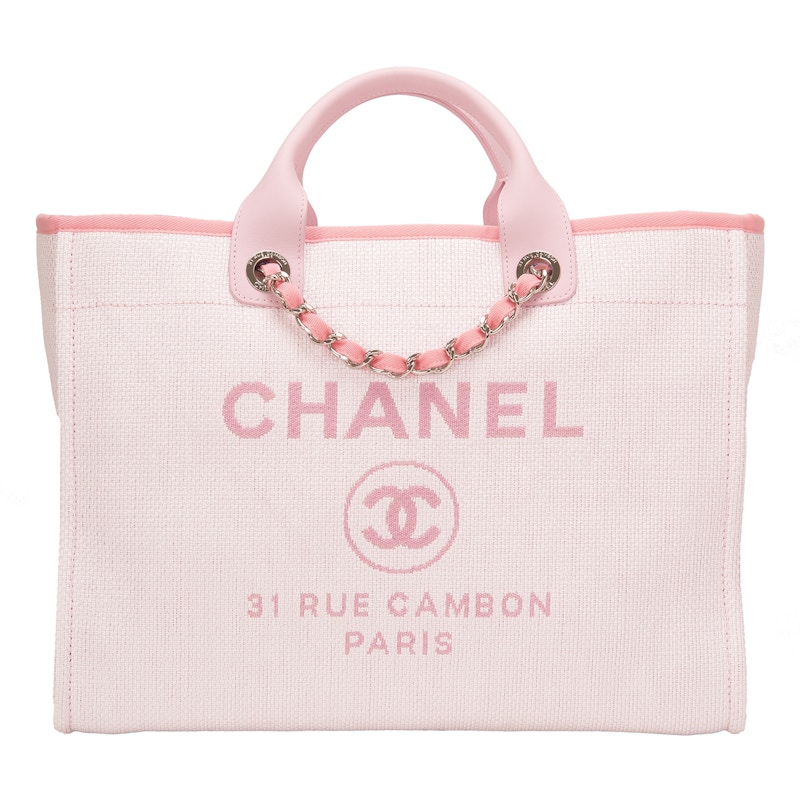 Chanel Shopping Tote Deauville Large White/Pink