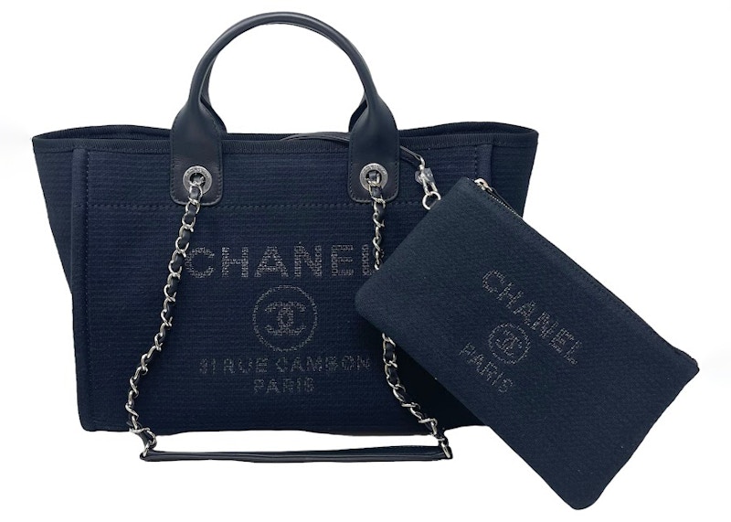 Chanel Small Deauville Shopping Bag Black