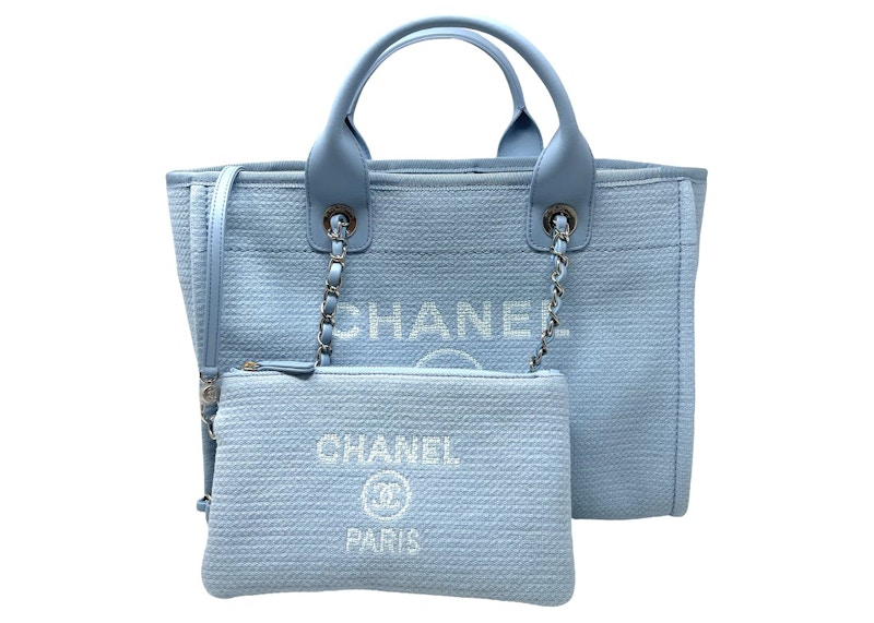 Chanel Small Deauville Shopping Bag Blue