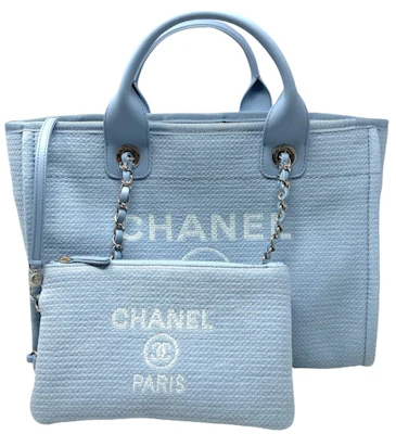 Chanel Beg Belanja Deauville Kecil Biru Buy Chanel Beg Belanja Deauville Kecil Biru