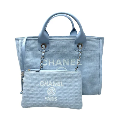 Chanel Small Deauville Shopping Bag Blue