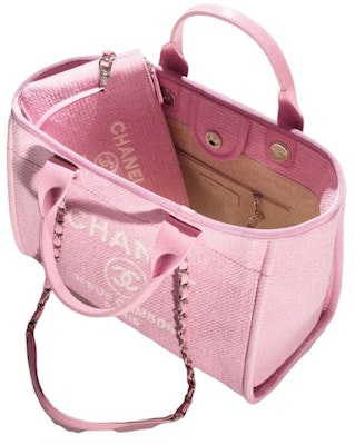 Chanel Small Deauville Shopping Bag Pink Lookbook Chanel Small Deauville Shopping Bag Pink