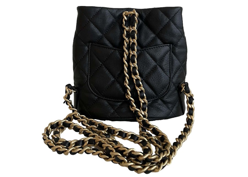 Order Chanel Beg Hitam Kecil 23A Drawstring Bucket (AS3947)