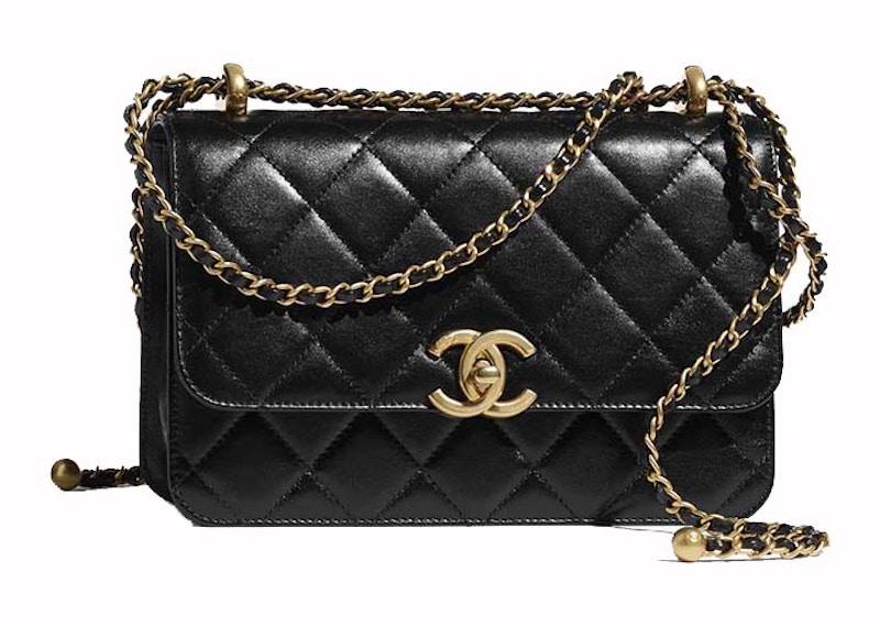 Chanel Small Size 24C Flap Bag with Adjustable Strap Black (AS2649)