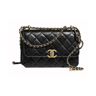 Chanel Small Size 24C Flap Bag with Adjustable Strap Black (AS2649)