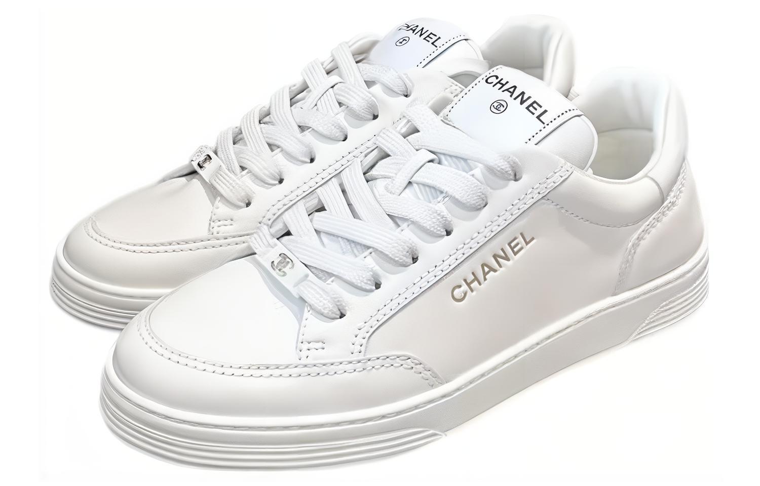 Shop Chanel Sneaker Low Putih 'Tali Bergaya Selesa' G45086-B13311-NP502