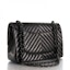 Order Chanel So Black Classic Double Flap Chevron Lambskin Jumbo Black