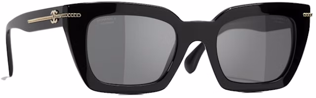 Chanel Square Chain Polarized Sunglasses Black (5509 C622/T8) Chanel Square Chain Polarized Sunglasses Black (5509 C622/T8)