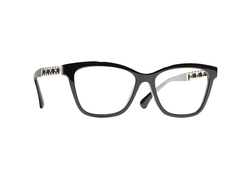 Chanel Square Eyeglasses 54mm Black/Gold (3429Q C622)
