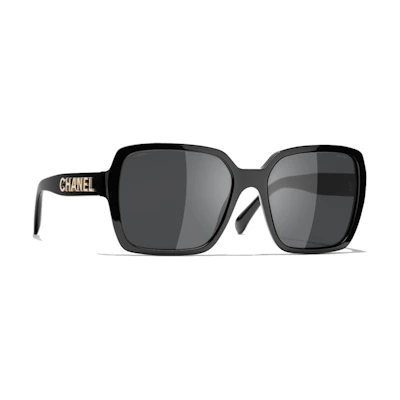 Chanel Square Sunglasses Black/Gray (5408 C622/S4)