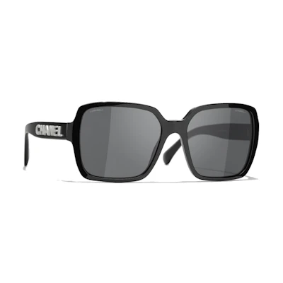 Chanel Square Sunglasses Black/Grey (5408 1026/S4)