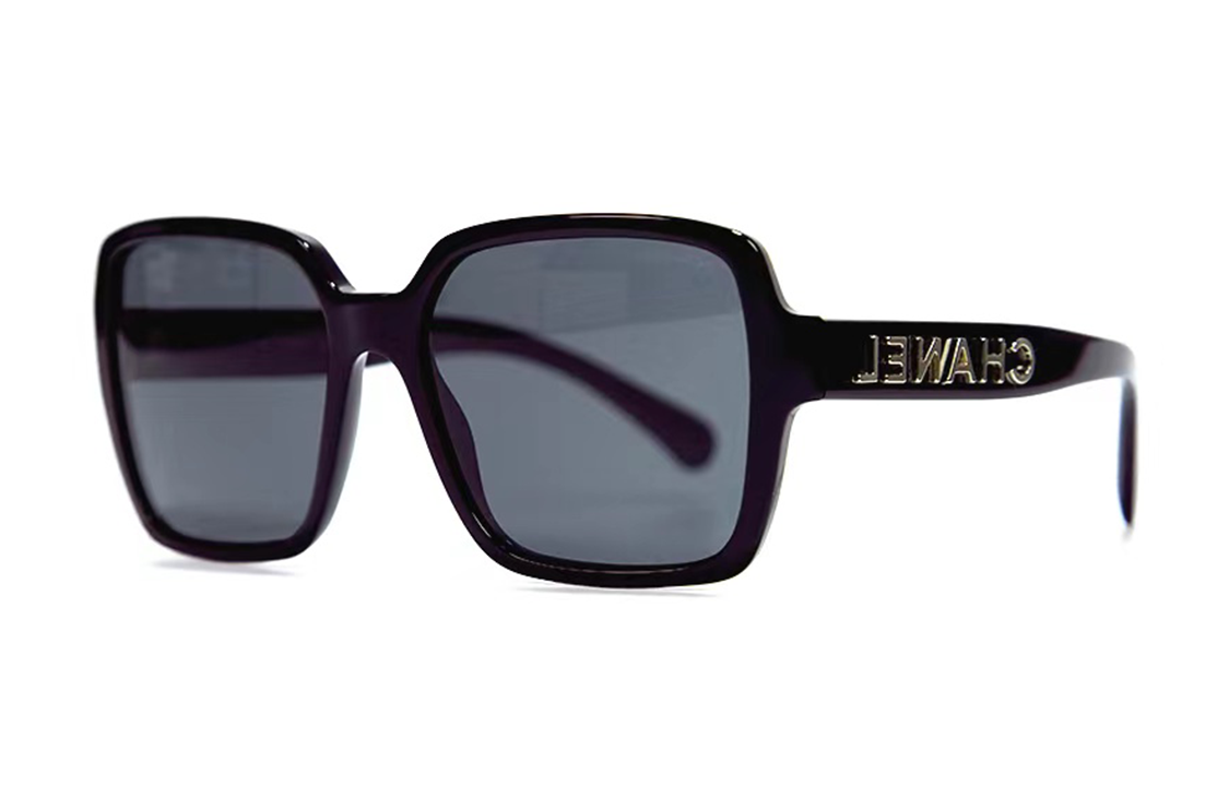 CHANEL Square Sunglasses Black Unisex Fashion Style Couple Design CH5408C622S4 圖 2