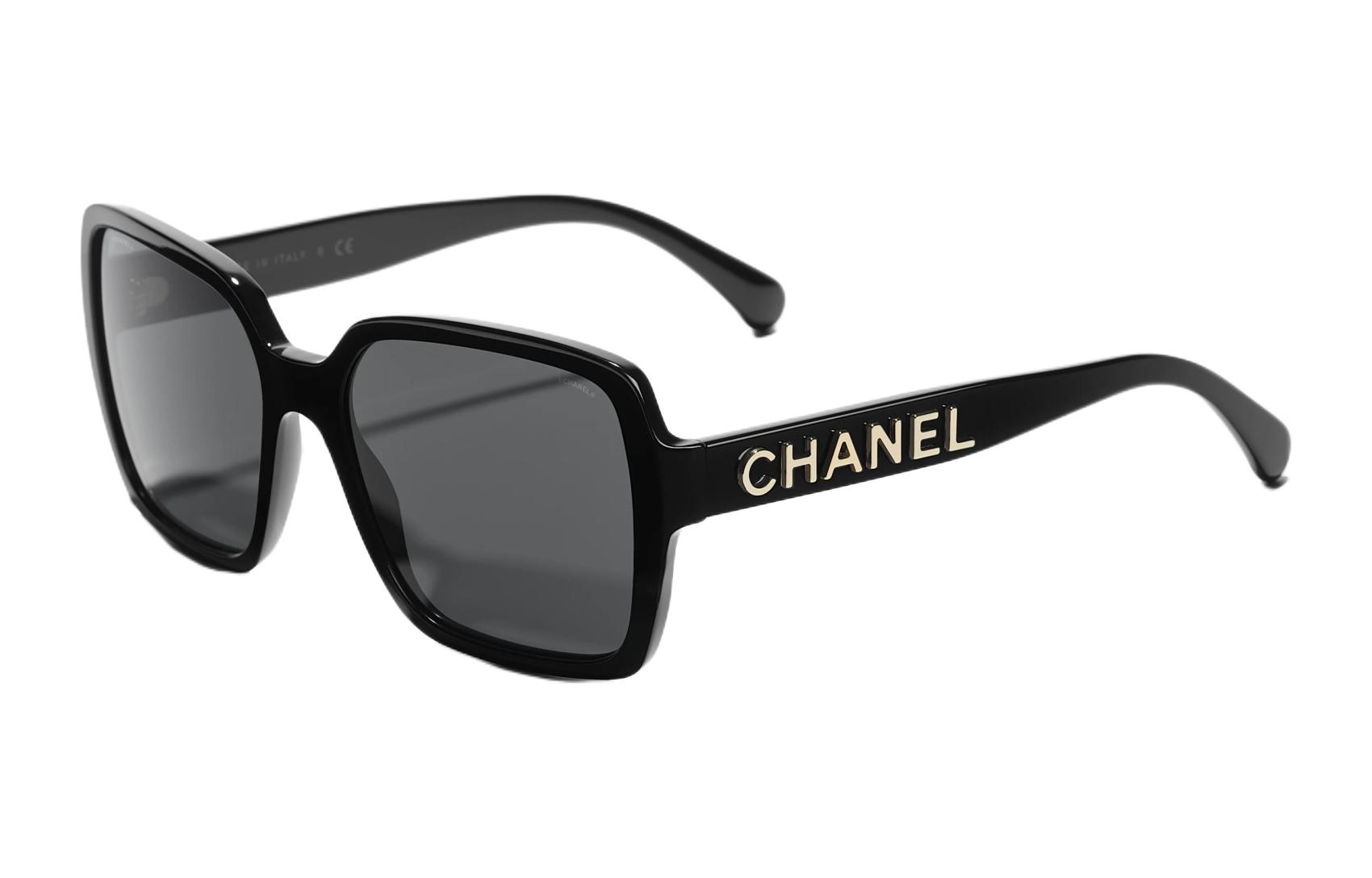 CHANEL Square Sunglasses Black Unisex with Logo Temples C622/S4,A71305-X08101-S2214 圖 2