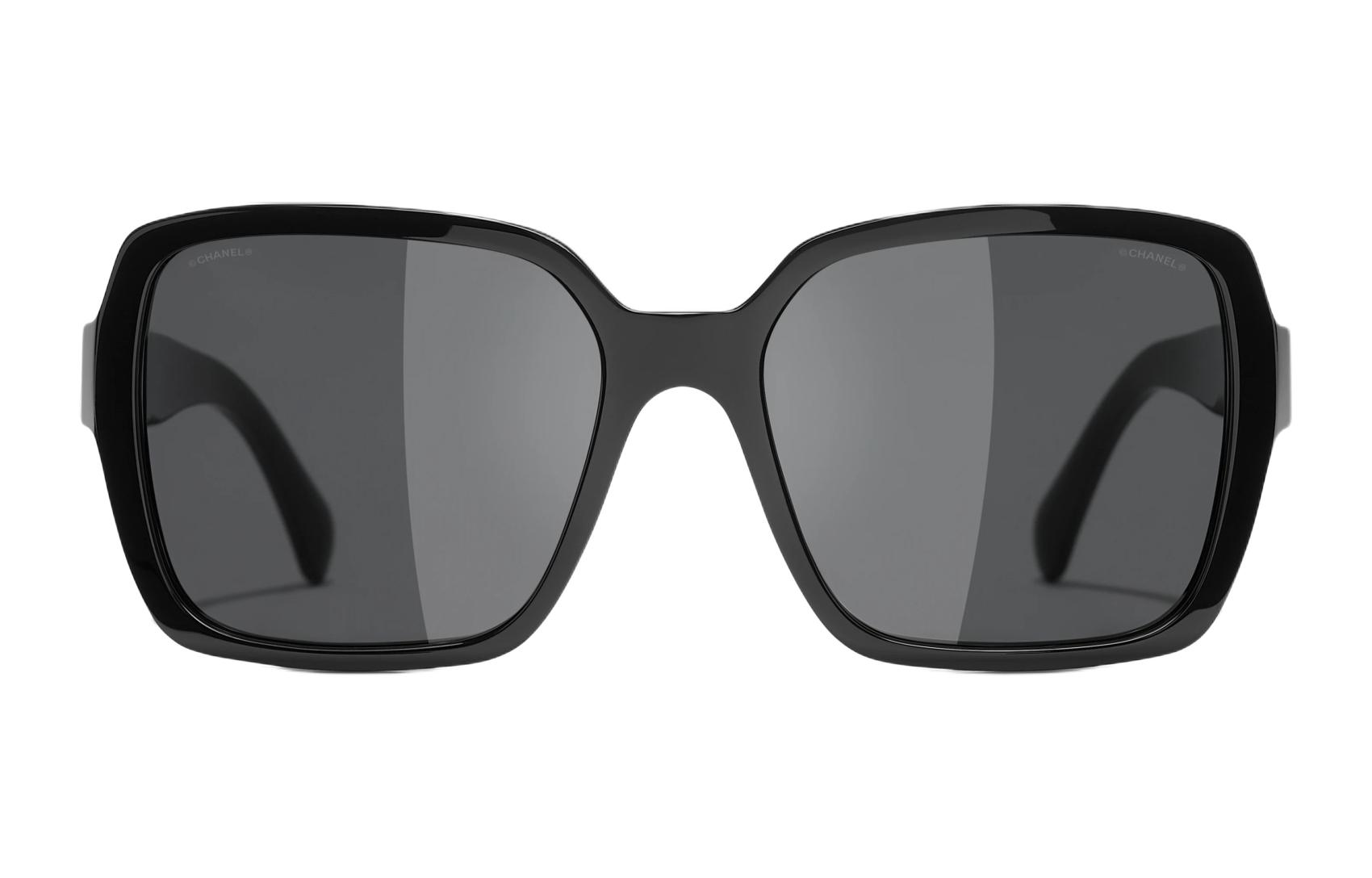 CHANEL Square Sunglasses Black Unisex with Logo Temples C622/S4,A71305-X08101-S2214 圖 3