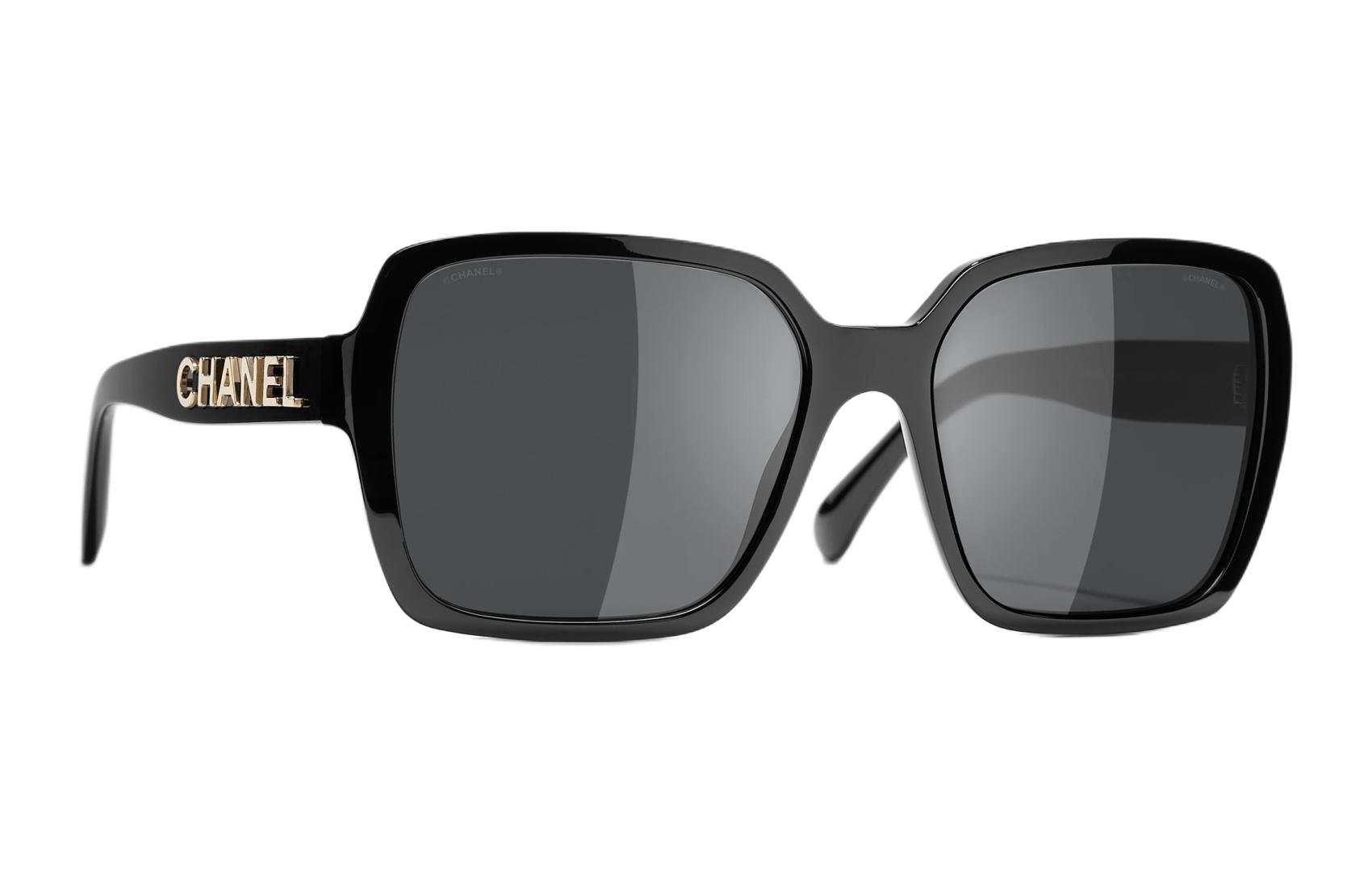 CHANEL Square Sunglasses Black Unisex with Logo Temples C622/S4,A71305-X08101-S2214 圖 4
